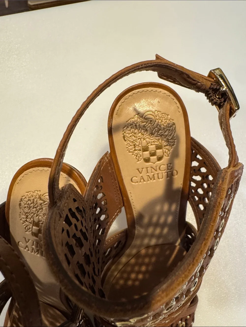Vince Camuto Leather Mallena studded heel